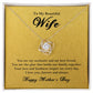 To My Beautiful Wife Love Necklace, Wife Mother's Day Gift from Husband 18K Yellow Gold Finish Two-Toned Gift Box  - HolidayShoppingFinds