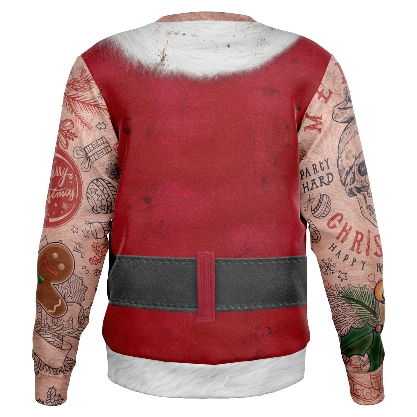 Sleeveless Bad Santa Ugly Christmas Sweatshirt Mens Funny Sweater    - HolidayShoppingFinds