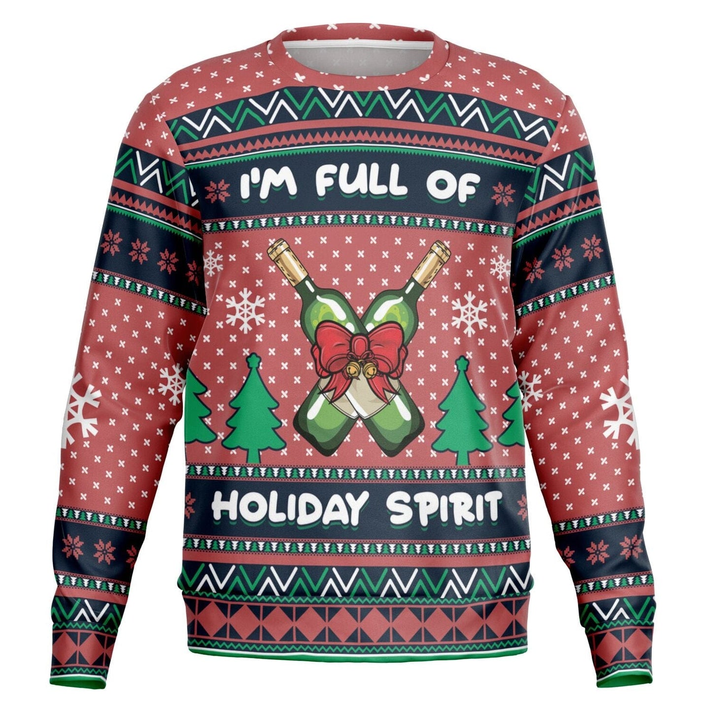 Holiday Spirit Ugly Christmas Sweatshirt Beer Lover Funny Sweater    - HolidayShoppingFinds