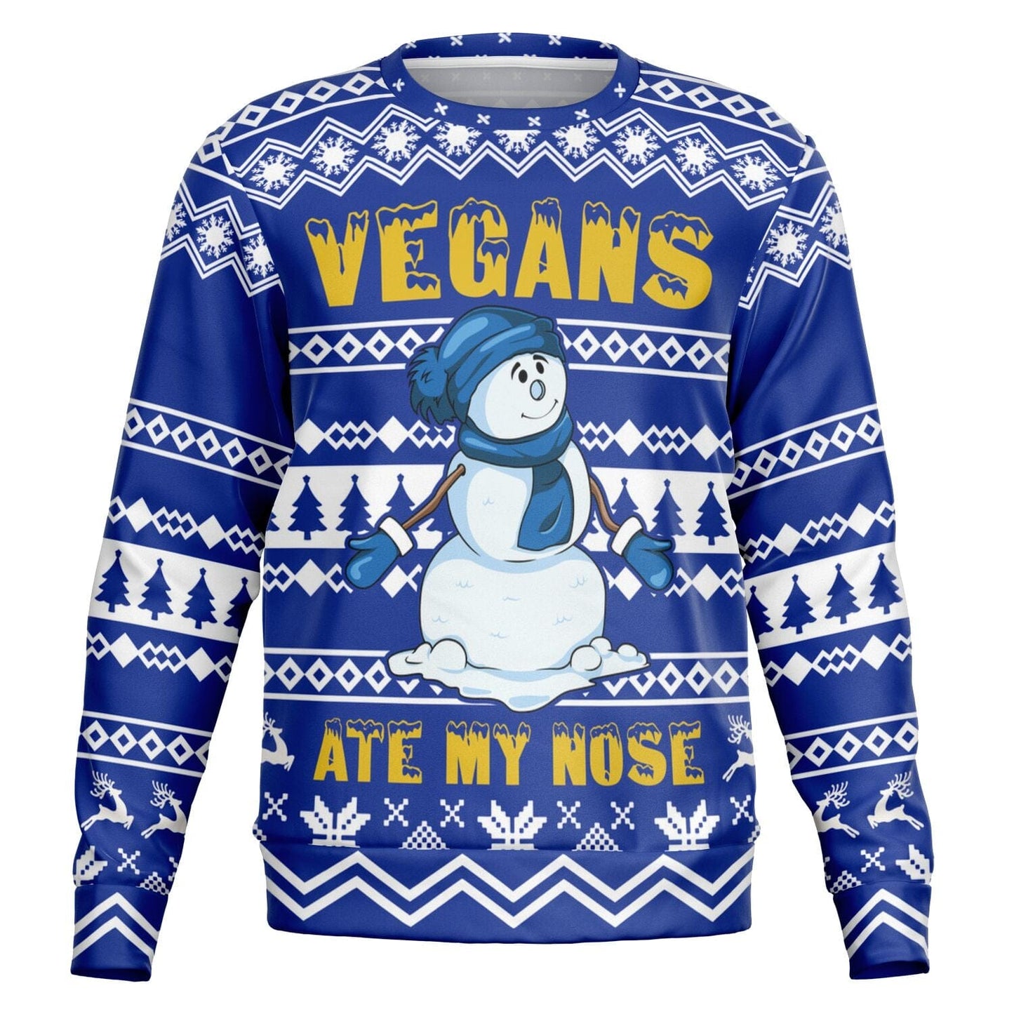 Vegans Ate my Nose Ugly Christmas Sweatshirt for Vegan Lovers Unisex    - HolidayShoppingFinds