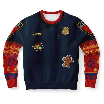 Police Navidad Funny Ugly Christmas Sweatshirt for Police Officer XS   - HolidayShoppingFinds