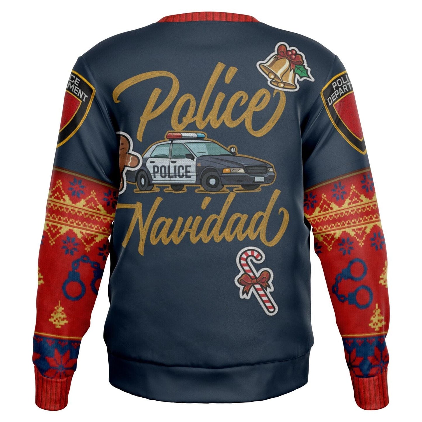 Police Navidad Funny Ugly Christmas Sweatshirt for Police Officer    - HolidayShoppingFinds