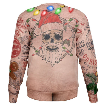 Topless Ugly Christmas Sweatshirt Funny Sweater for Dare Devil Unisex    - HolidayShoppingFinds