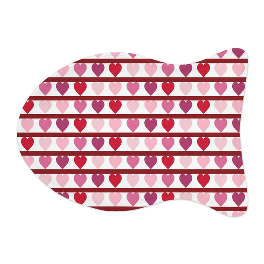 Sweet Heart Pattern Pet Feeding Mat Fish Shape Dog/Cat Food Placemat Fish shape (19" × 14") White  - HolidayShoppingFinds